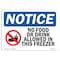 Signmission OSHA Notice Sign, 7" Height, Rigid Plastic, No Food Or Drink Allowed In Sign With Symbol, Landscape OS-NS-P-710-L-14573 - alternate 1